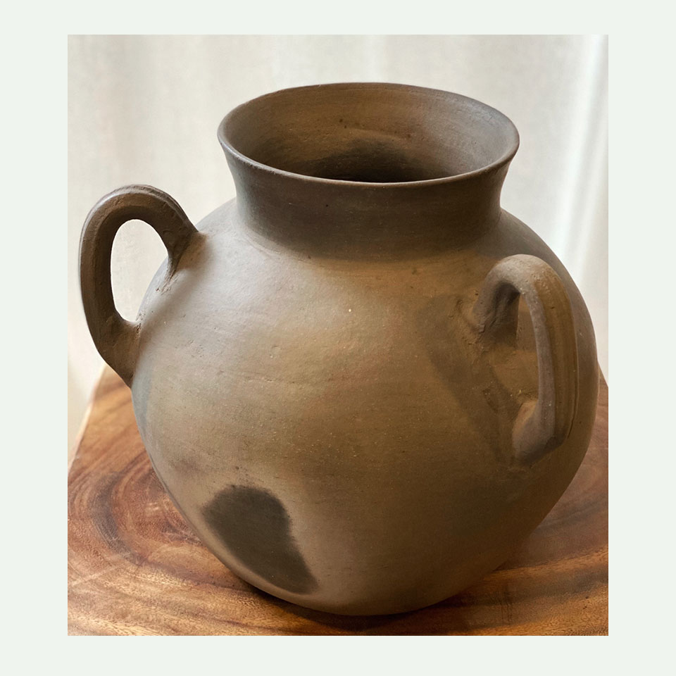 Black Matte 3 Handle Jar