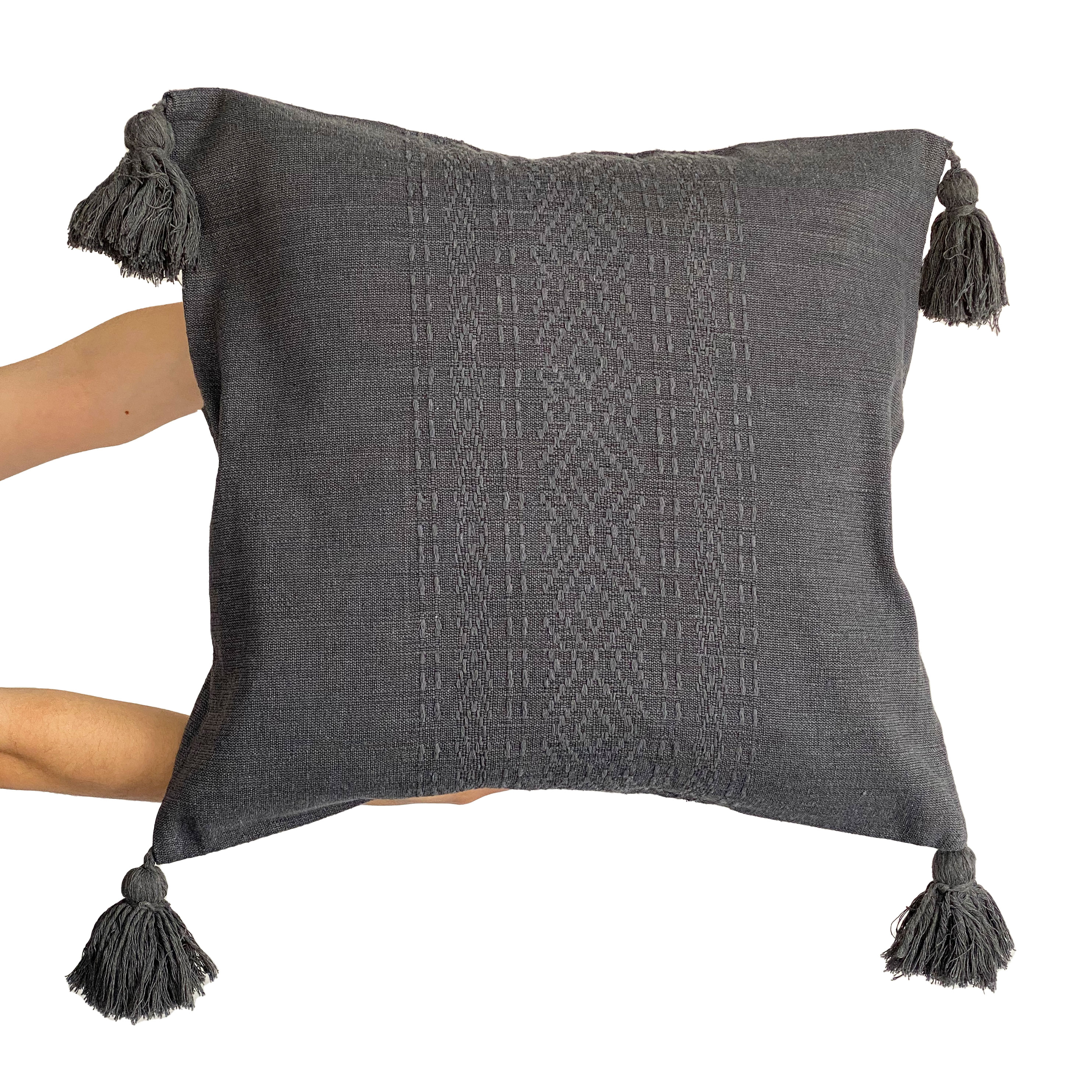 Gray Cotton Pompons (pair)